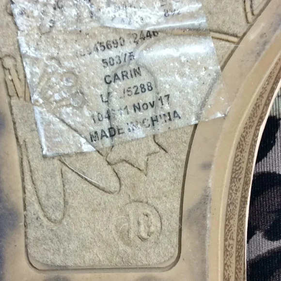 BONGO Flat Sandals with Rhinestones Size 10 - Picture 7 of 8